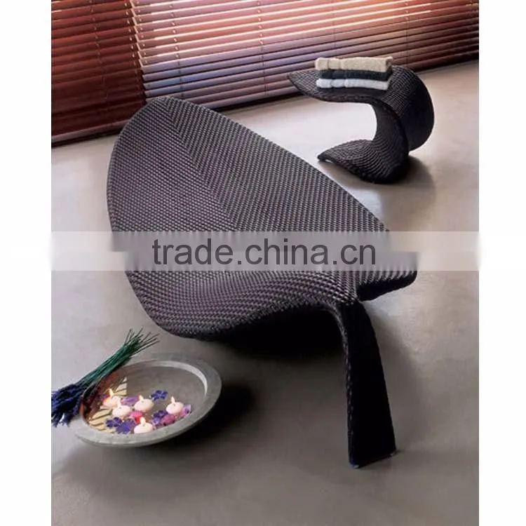 New Style Lounge Seat Outdoor Pool Beach Rattan Modern Leaf Lounge Chair