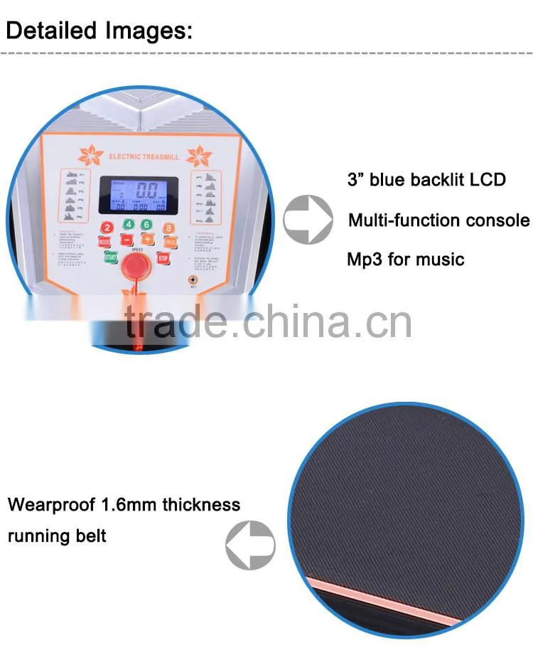 2.0HP folding body fit electric treadmills new fitness treadmill manual