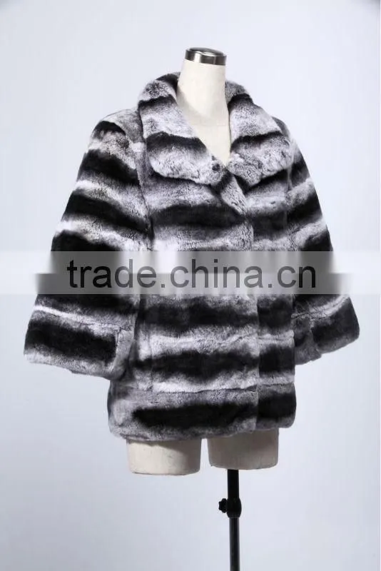 QD28175 Fur Jacket Winter New Collection Rex Rabbit Fur Jacket For Women 2013