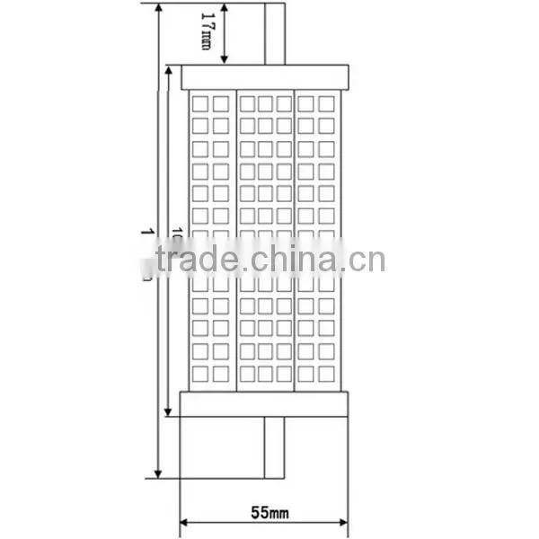 17W LED R7S Lamp with SMD2835 chip made in china