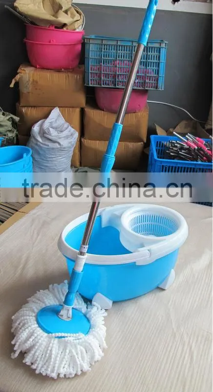 cheap plastic cleaning floor mop with steel basket QMK-505