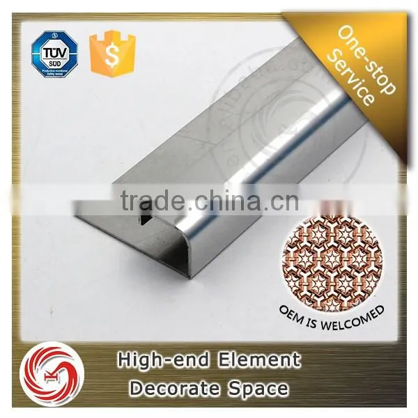 Elegant waterproof stainless steel tile edge trim