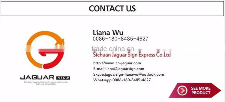 custom made durable outdoor waterproof advertising led lighted letter sign
