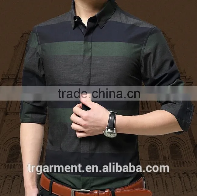 male work tops office male tops printed man long/short shirts
