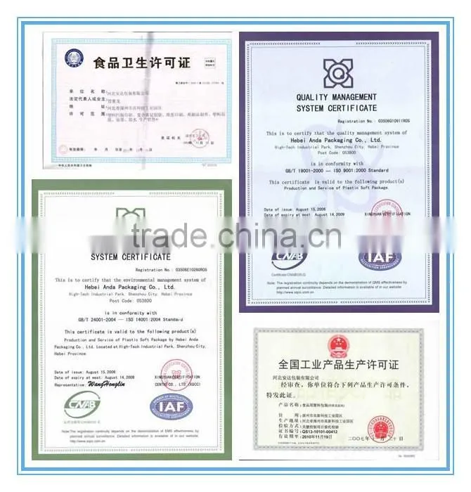 Aluminum foil food packaging film/plastic printed laminated packing film roll for snack