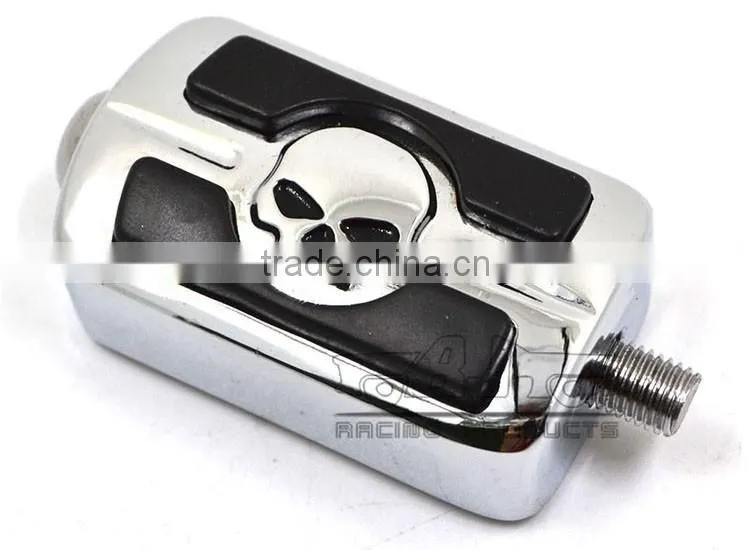 BJ-FP216-053 Chrome Billet Aluminum Skull Motorbike Shifter Shift Peg For Harley Davidson