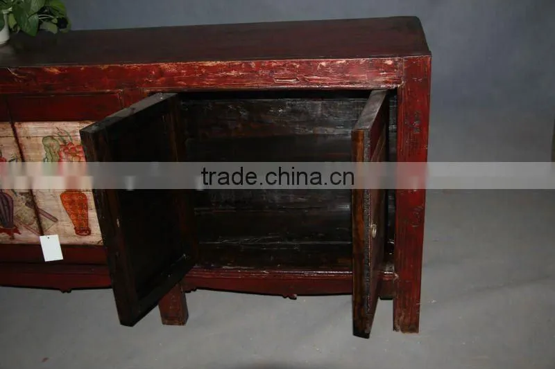 chinese reproduction mongolia hand painted cabinet