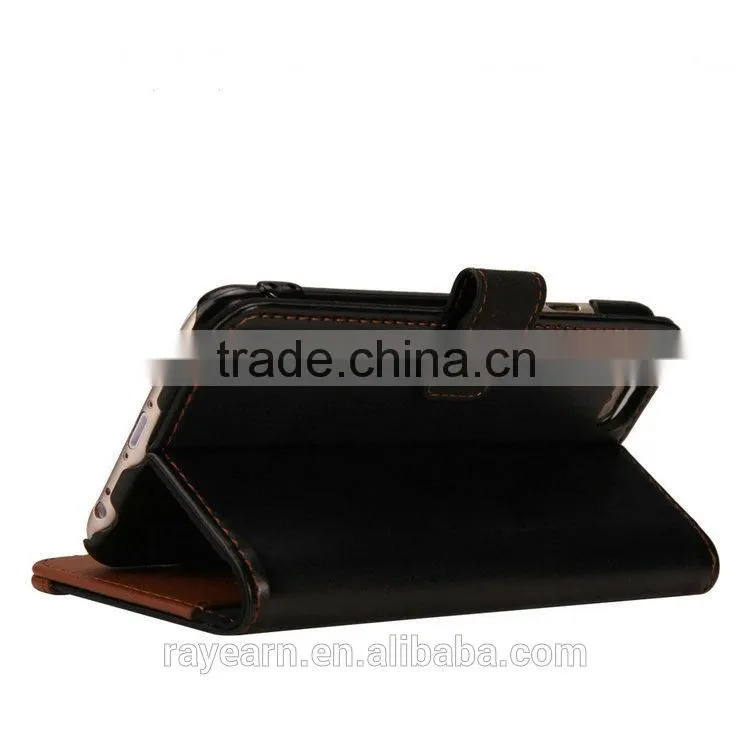 Flip cover leather case compatible with all brands smartphone for apple iPhone with button close