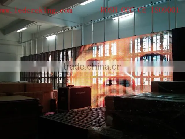 alibaba china shenzhen xxx photos indoor P16 transparent led curtain walls