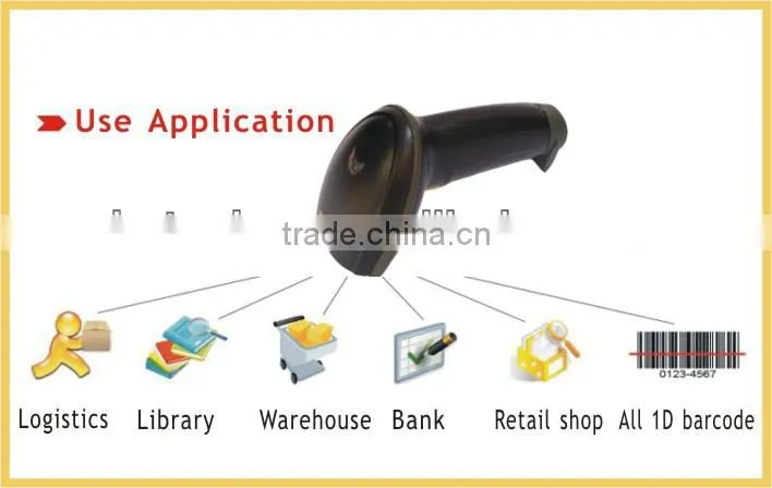 BS-B3-U Laser Barcode User-Friendly German Barcode Scanner USB Port With Stand And Auto Sense