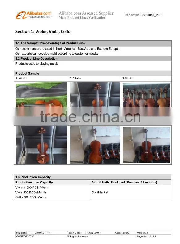 (TL-VP01B) 4/4 Best Violin Brands