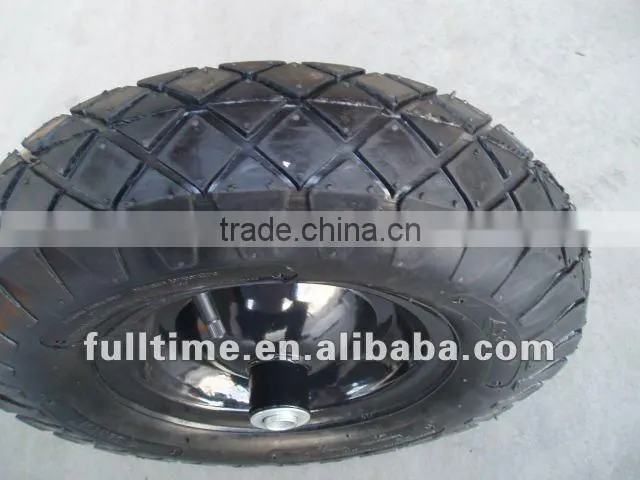 High Quality wheelbarrow tire 350 8 4.50/4.00-8 chrome wheels manufacturer