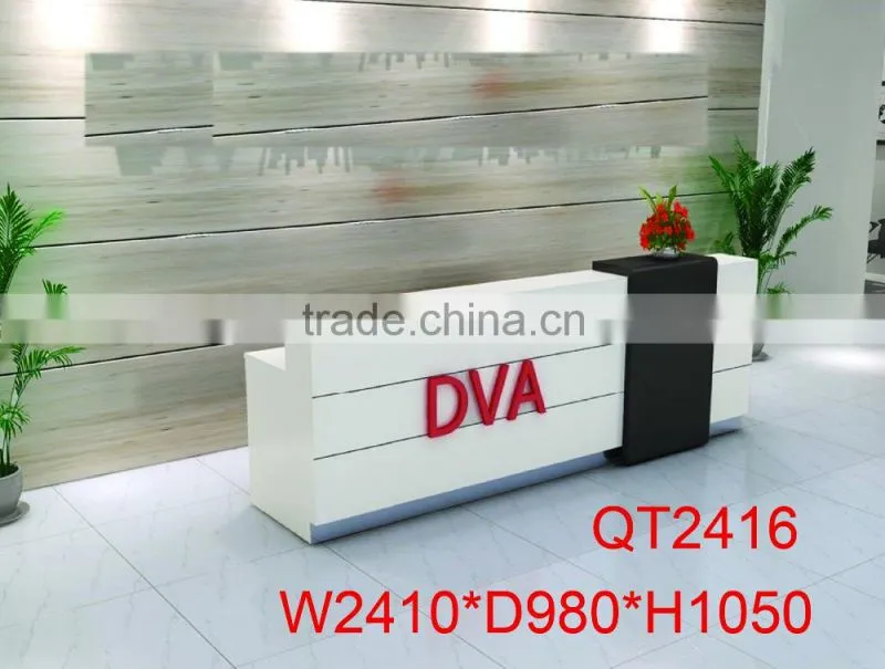 high quality modern style white reception desk factory sell directly QT2416