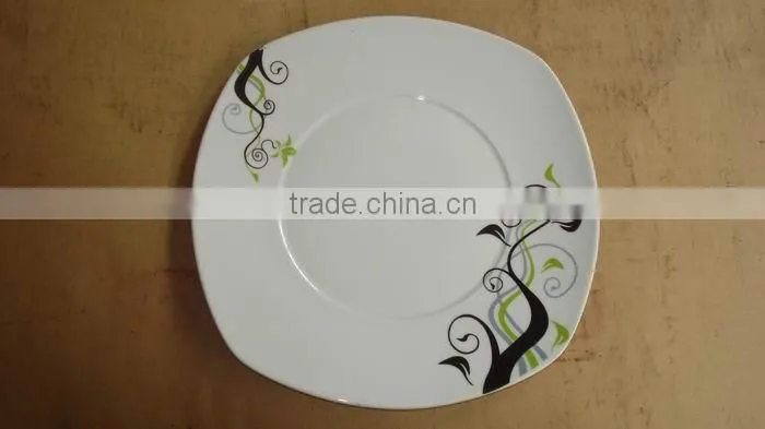 wholesale high grade ceramic dinnerware personalized porcelain flat plate