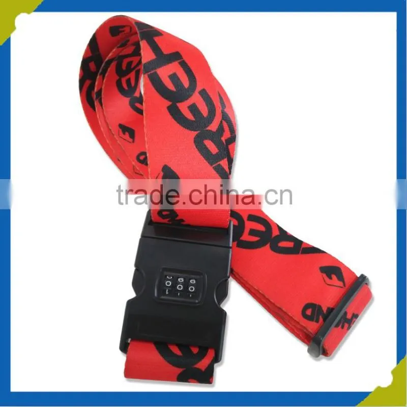 Custom Logo TSA Approved 3-Dial Combination Lock Luggage Strap
