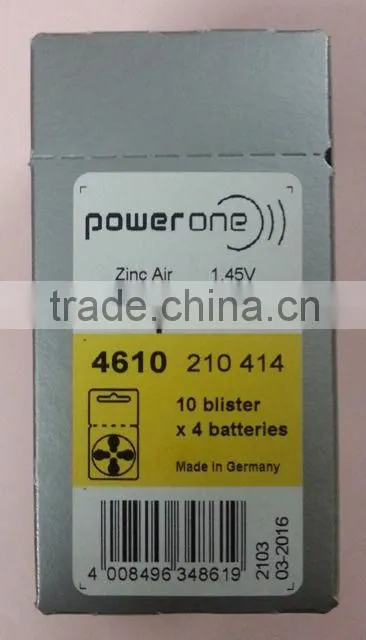 power one hearing aid battery hottest selling zinc air hearing aid battery