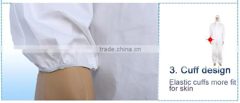 Hospital non-woven disposable coverall white