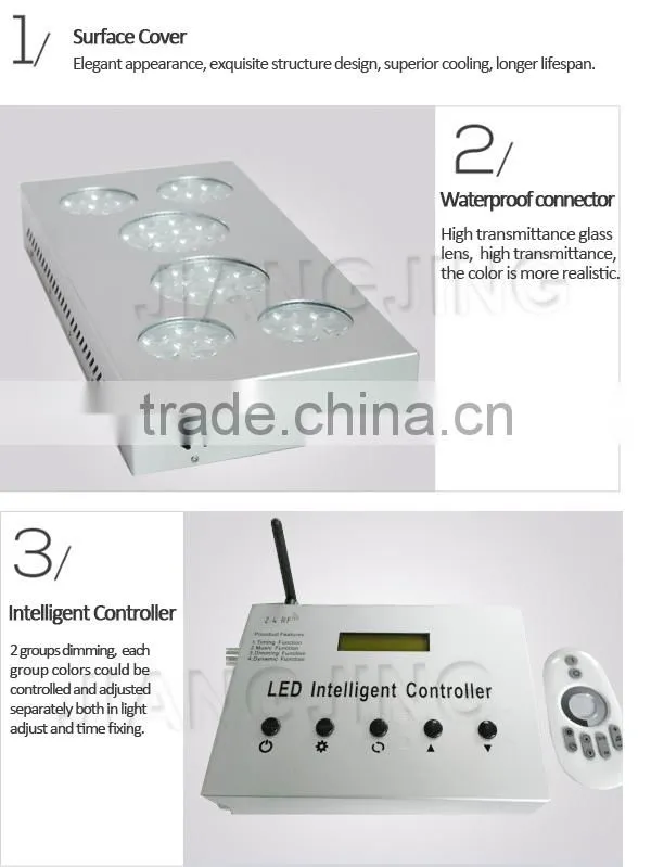 90W Auto Dimming Elegant No Noise Smart Aquarium Light LED With Timer