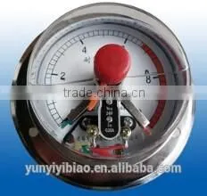 Vacuum electrical contact pressure gauges