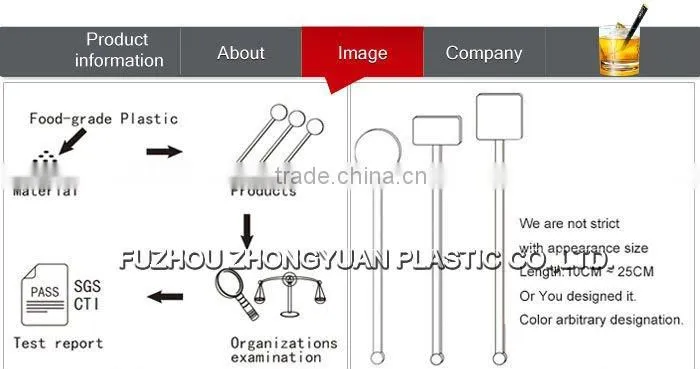 Revolving 3D ball plastic rod used in bar or restaurant available color, design logo