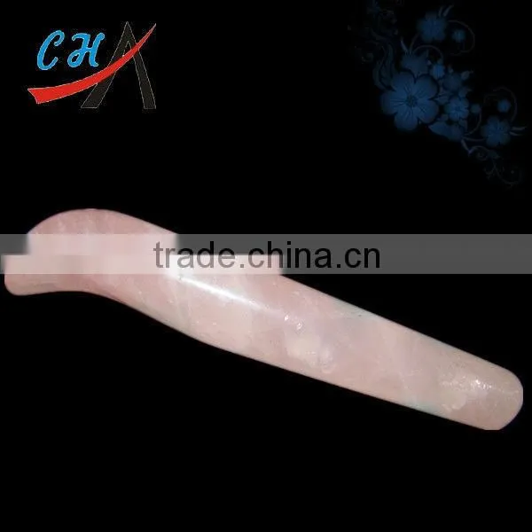 Healing Stones Rose Quartz Scrapping Plate for wholesale