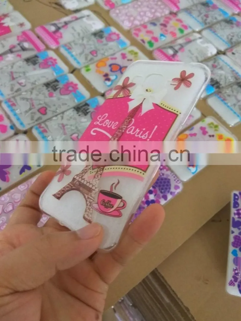Printed Drop Of Glue 3D Clear Soft Silicon TPU Gel Phone Case Cover for Alcatel
