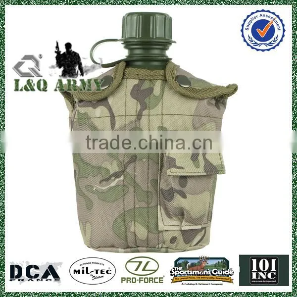 Military US Style Plastic Water Bottle with Cover