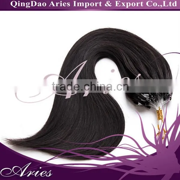 Indian Human Micro Loop Ring Hair Extensions natural blonde 4A Grade tangle free Micro Bead Hair Extensions