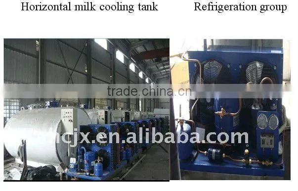 Hot horizontal milk cooling tank for food factory and others