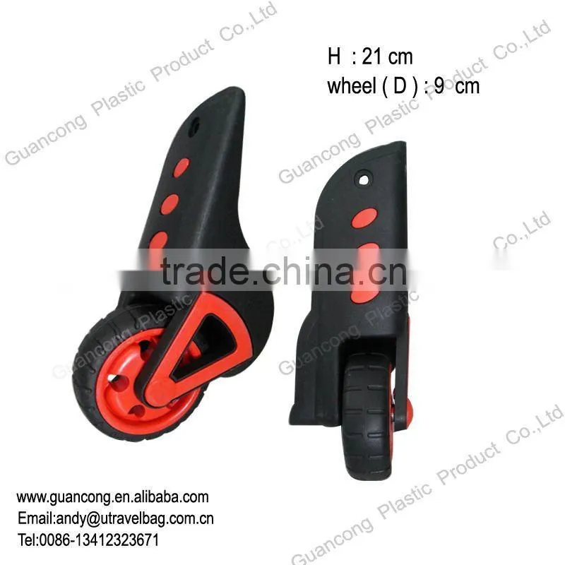 Best price plastic/PP/PVC/TPU luggage rubber wheel for outside luggage
