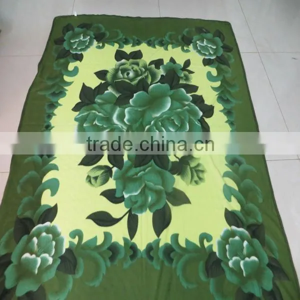 super soft printed flower coral fleece blanket