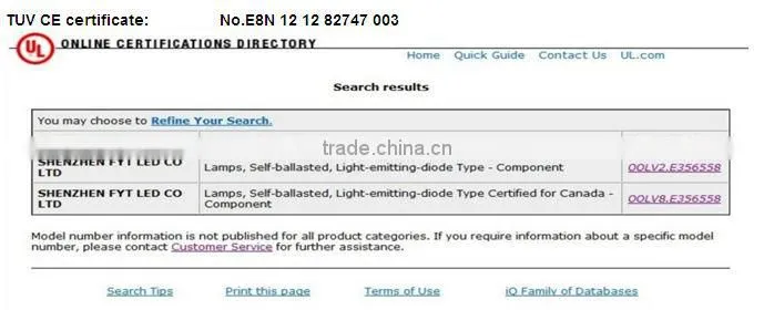 led light T8 bulb UL DLC listed