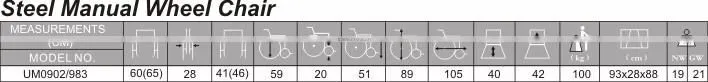 high quality chromed steel manual wheelchair