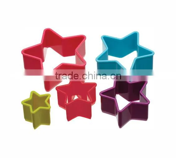 5 pcs Heart Shape Colorfull Plastic Cookie Cutter