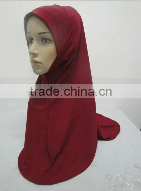 H178 latest lycra plain muslim hijab