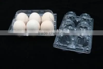 high quality plastic 6 holes egg tray