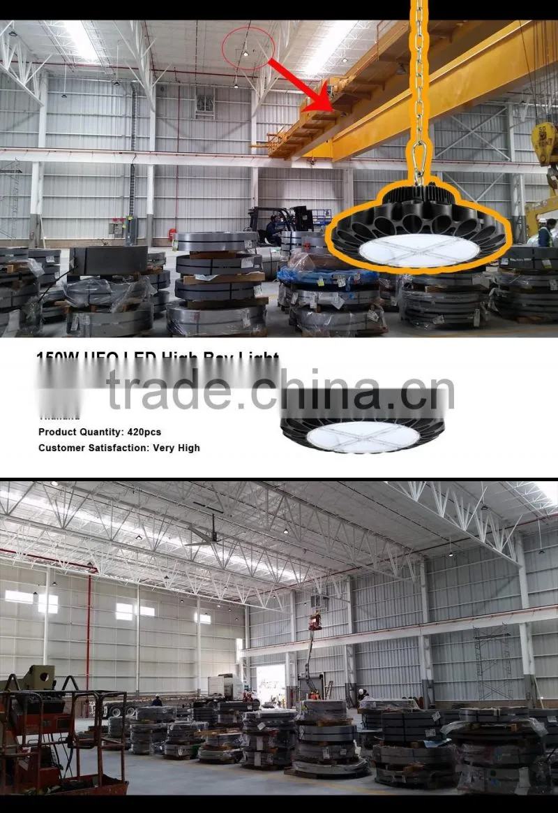 CE and ROHS Certification CE Rohs 140lm w cool white Nichia Osram chip 150w 120w led high bay light