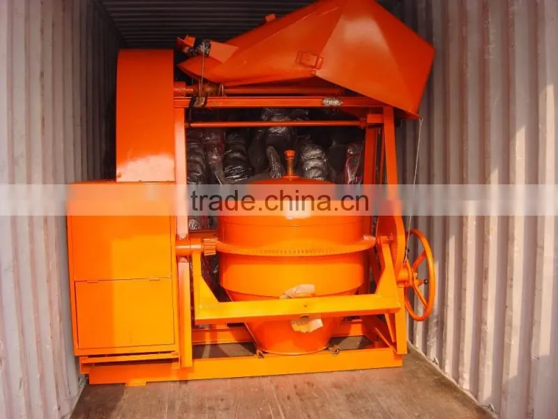 Tilt Drum Concrete Mixer with Mechanical Hopper