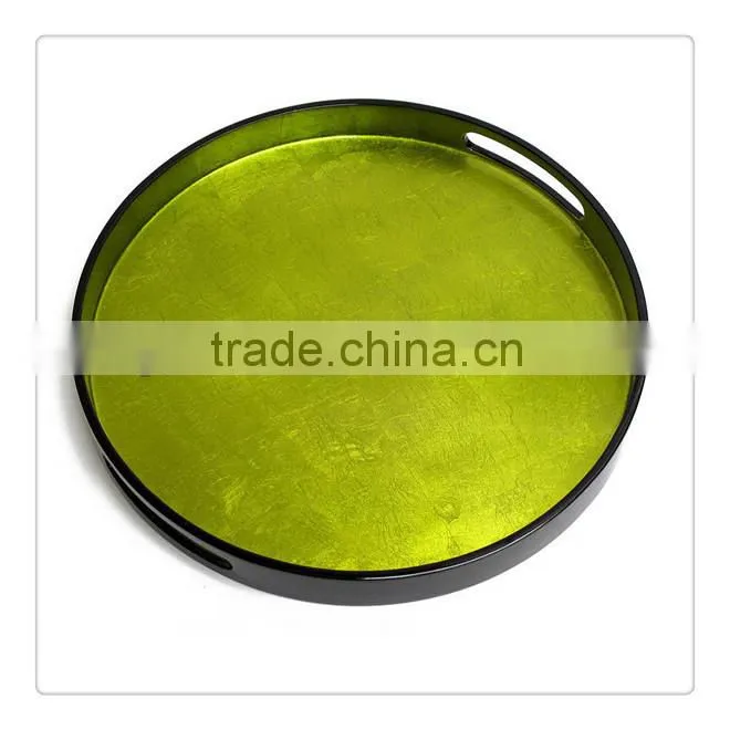 Gold Serving Plastic Round Tray