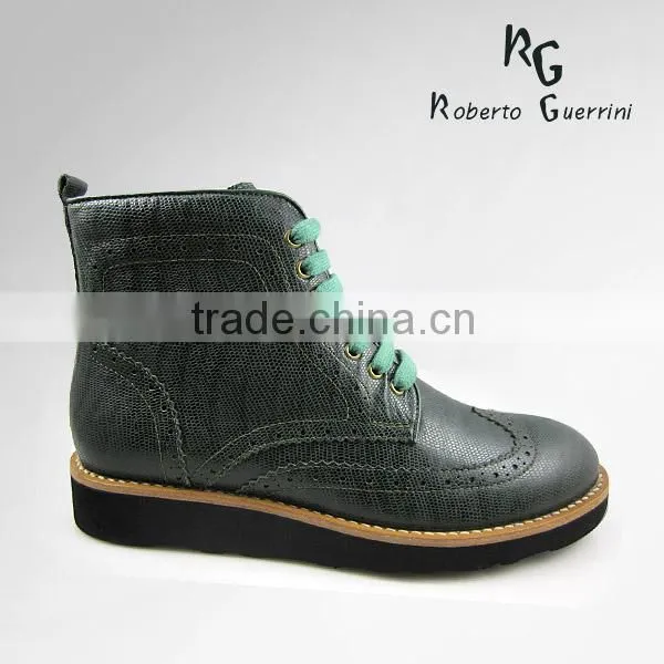 Colorful Leather Fashion Rubber Boot