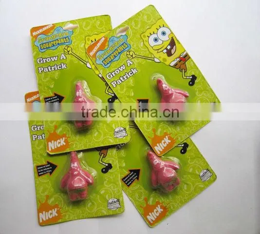 Magic Spongebob growing sponge toys in water growing patrick toy patrick star for baby fun magic growing sponge