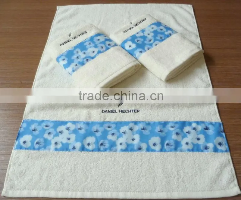 popular linen fabric sewed on towel