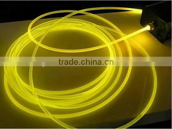5mm/7mm plastic solid core side glow fibre optic cable for lighting