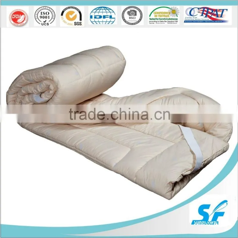 cotton fabric pattern microfiber polyester filling mattress topper