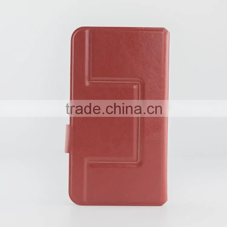 Flip PU mobile case leather phone shell case general any models Universal cell phone case for huawei p8 lite