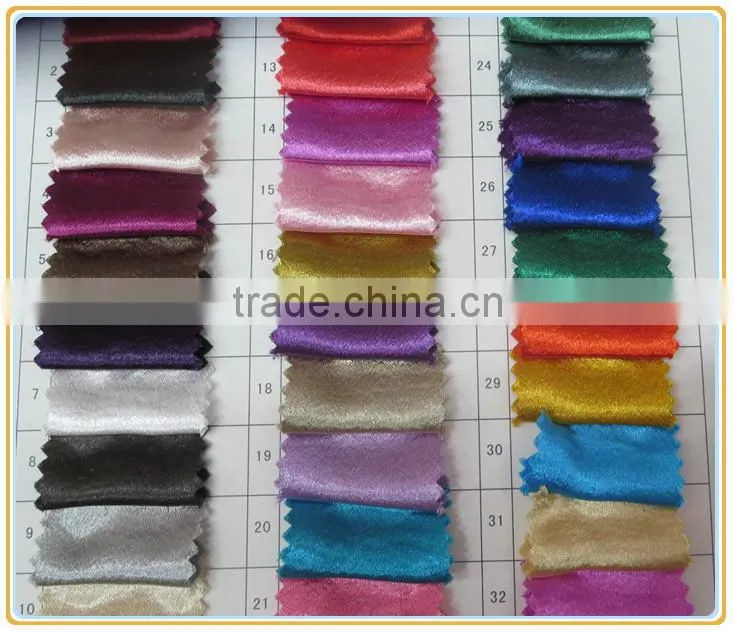 bright colorful stretch satin fabric for bridal garments