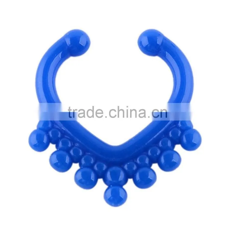UV Septum Fake Septum Non Piercing Acrylic Septum Nose Ring