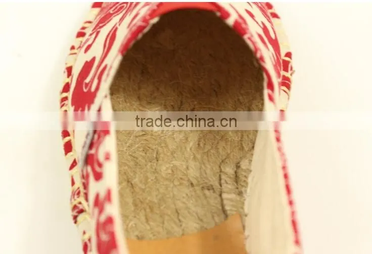 woman Hemp rope sole canvas espadrille shoes comfortable casual shoe manufactory