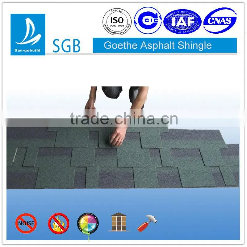 2014 hot SGB goethe asphalt shingle roof tile
