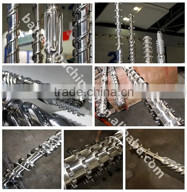 single extruder granulation screw and barrel for plastic machine